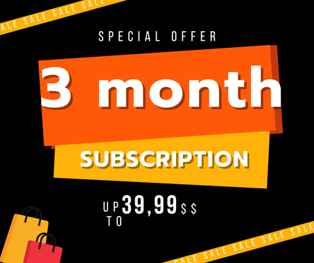 3 month IPTV subscription