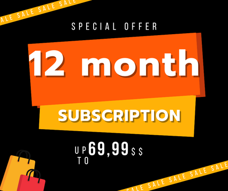 12 month IPTV subscription
