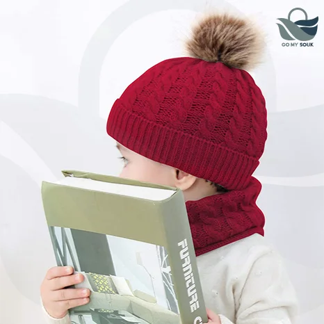 Ensemble Bonnet, écharpe, Gants Enfant - Motif Dinosaure - Acrylique - Taille Unique Extensible