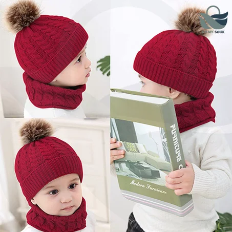 Set Bonnet Et écharpe Loop Enfant - Coton Doux, Motifs Mignons - Pour 2 à 8 Ans - Printemps, Automne, Hiver
