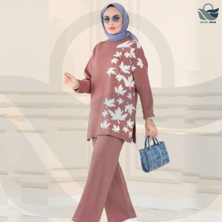 Ensemble Chic en Laine | Rose fonche | Taille Standard