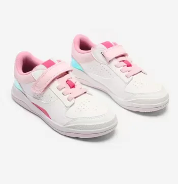 Baskets Fille "Douceur Rose" à Scratch - Design Blanc & Pastel