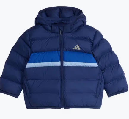 Doudoune Enfant Matelassée à Capuche - Design Colorblock Bleu Sportif