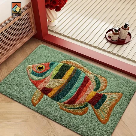 Colorful Fish Pattern Area Rug