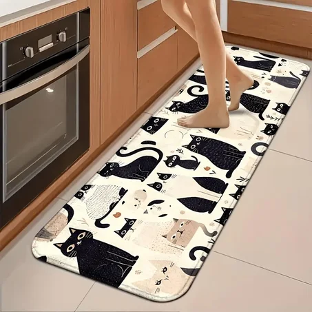 Cute Cat Kitchen Comfort Mat Set 🐱