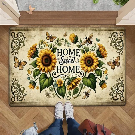 Sunflower Welcome Door Mat 🌻