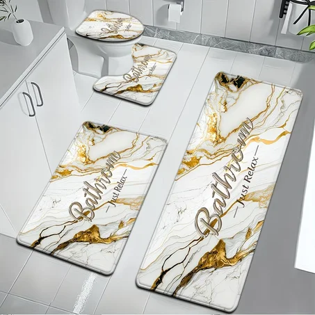 Marble Luxury Bathroom Mat Set