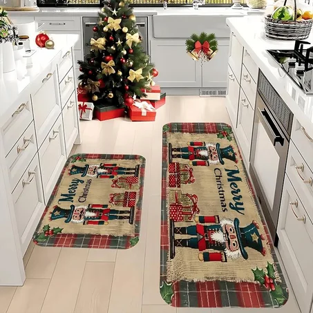 Merry Christmas Nutcracker Door Mat – Holiday Entrance Rug