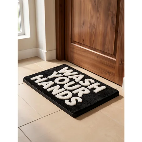 WASH YOUR HANDS MAT – Modern Decorative Bathroom Floor Mat