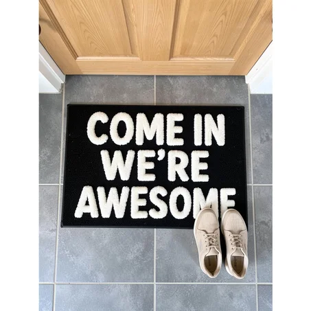 Modern Welcome Door Mat – Soft Tufted Non-Slip Entrance Rug