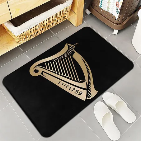 ✨ Luxury Harp Pattern Memory Foam Door Mat – Elegant Non-Slip Soft Floor Rug for Home Entrance & Interior Decor
