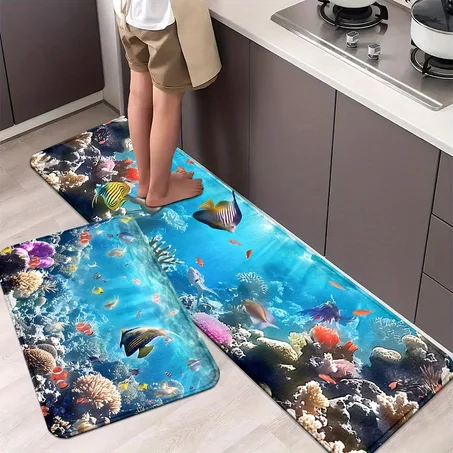 Ocean Blue Memory Foam Mat Set 🌊