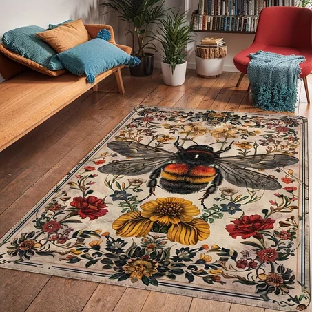 Vintage Floral Area Rug 🌸