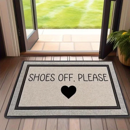 Shoes Off Welcome Mat ⭐" Welcome Mat for Entryway, Courtyard, Porch, Farmhouse, Garage Decor