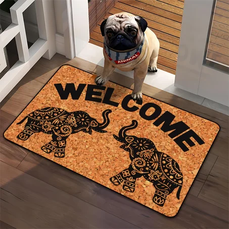 🐾 Welcome Home Dog & Cat Door Mat – Non-Slip Water Absorbent Entrance Rug for Indoor & Outdoor Use