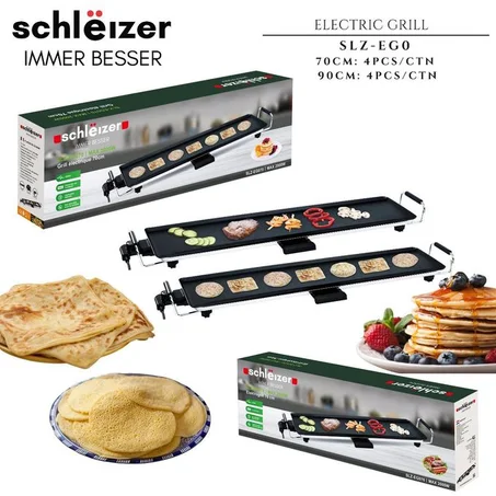 schlëizer شواية كهربائية/لوحة طبخ 90x23 سم غير لاصقة 2000 واط (copy)