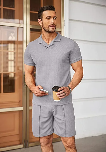 Ensemble polo et short 2 pièces pour homme