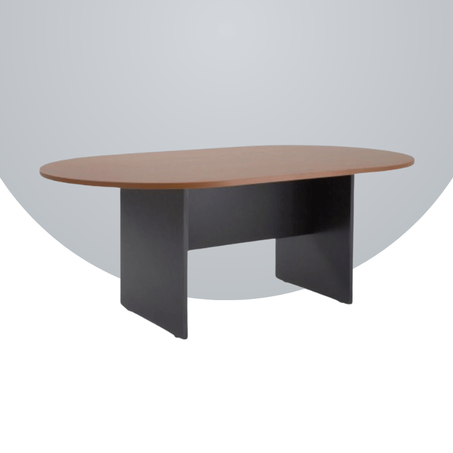 Table de reunion ovale en bois