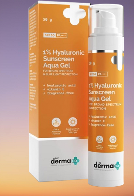 جل واقي من الشمس أكوا الخفيف 1% هيالورونيك بعامل حماية 50 PA