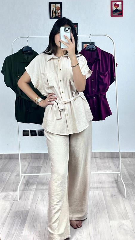 أونسومبل صيفي أنيق من قماش اللولان الناعم ومريح