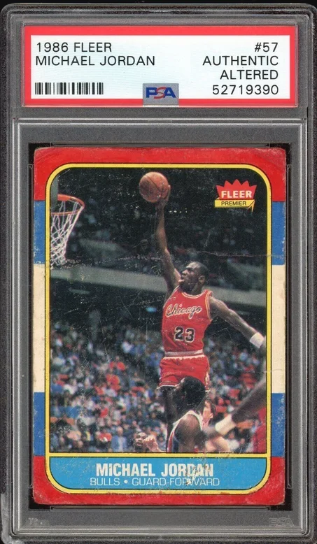 1986 Fleer Michael Jordan Rookie Card RC #57 – Certified PSA Authentic