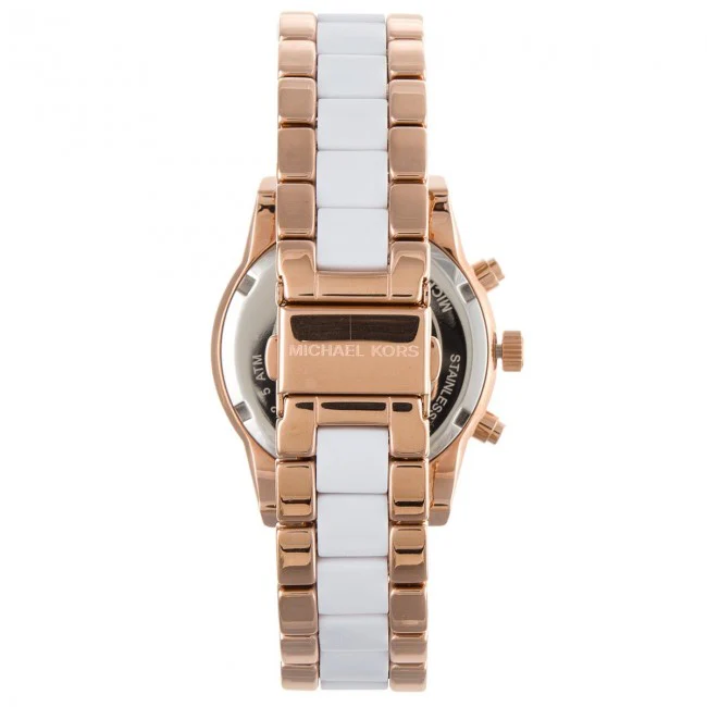 Montre de Luxe Femme Michael Kors – Élégance Dorée & Blanche