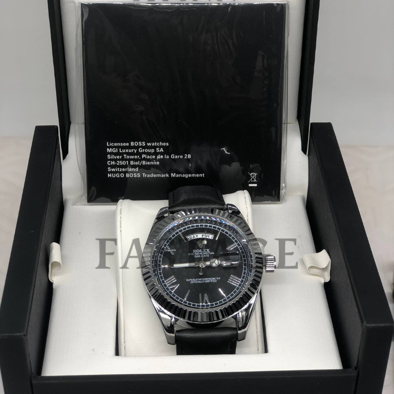 Montre Rolex Premium en Cuir