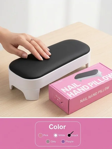 وسادة راحة اليد الاحترافية (Nail Hand Pillow) لصالونات التجميل والعناية بالأظافر – بتصميم مريح وجودة عالية