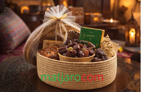 سلة  فاخرة من الرافيا مع غطاء – لمسة تقليدية أنيقة