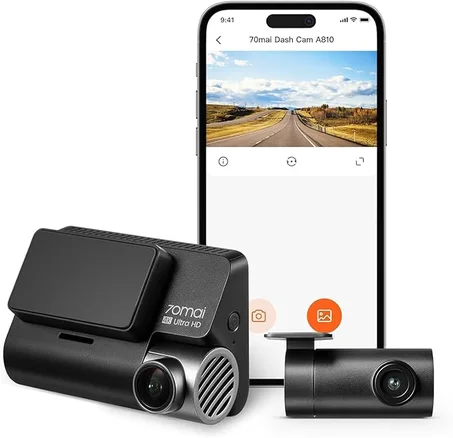 70Mai Dash cam 4K A810 + Rear cam GPS ADAS  (Pack Allume Cigare)