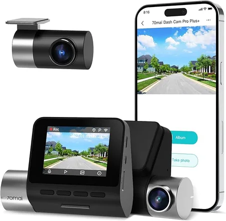 70Mai A500S-1 Dash cam 3K , GPS intégré, suivi d'itinéraire, ADAS WIFI (Pack Allume Cigare)