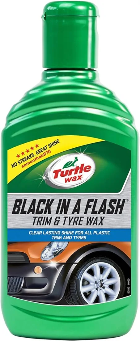 TURTLE WAX BLACK IN A FLASH 300ML  RENOVATION PLASTIQUE EXTERIEUR