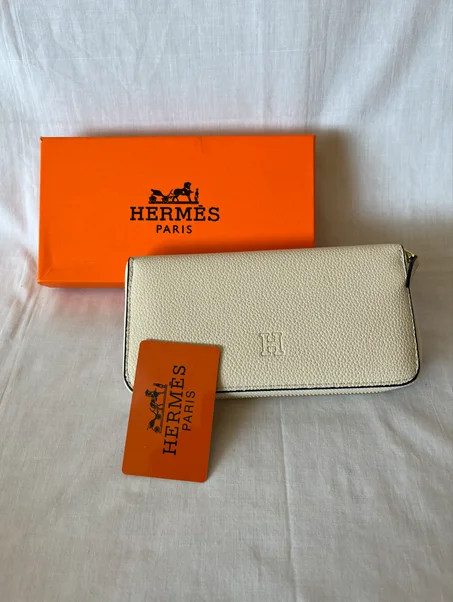 PORTE FEUILLE HERMES BLANC