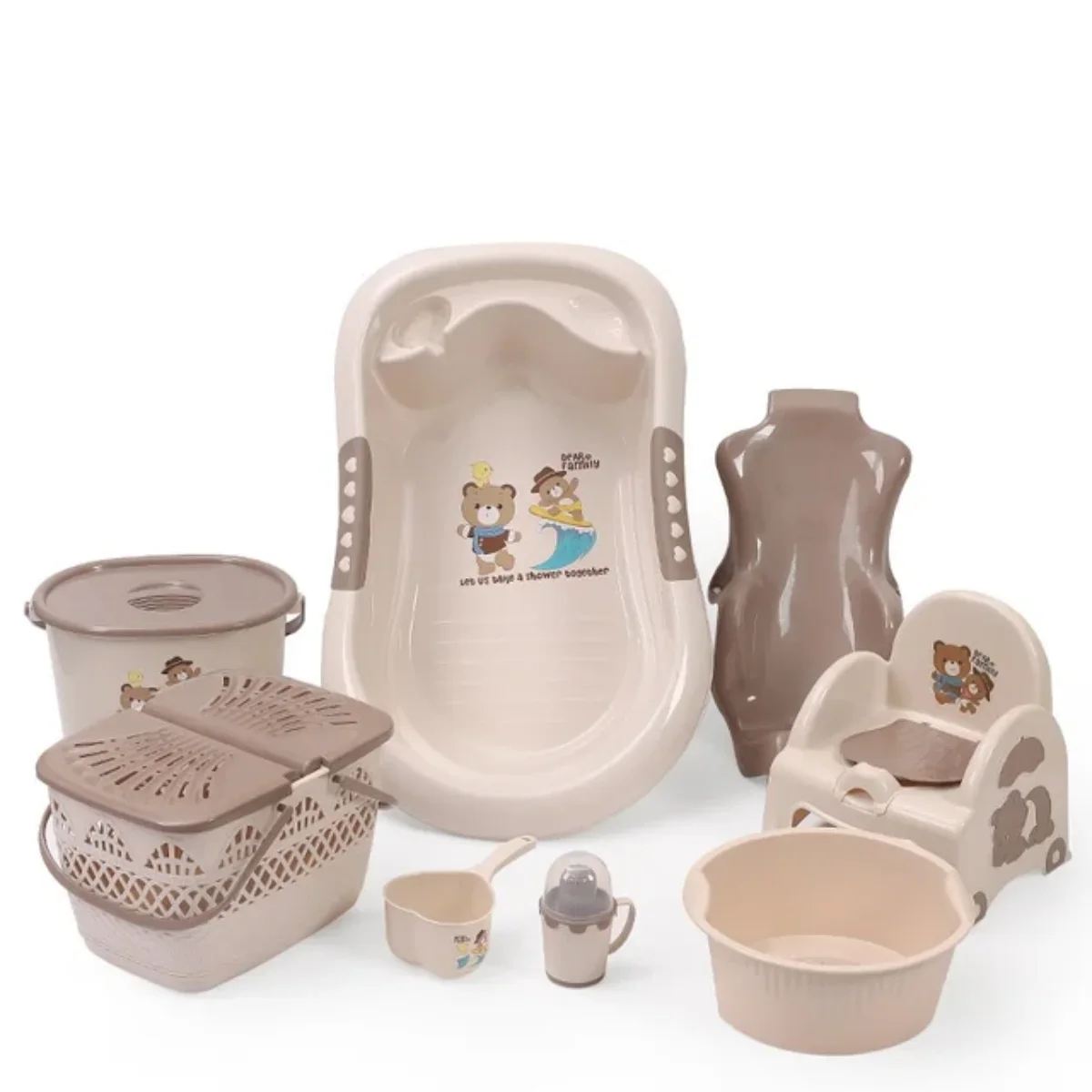 🎉 Ensemble Bébé Confort “Our Little Family” – Le kit ultime pour le bain et les soins de votre petit trésor !