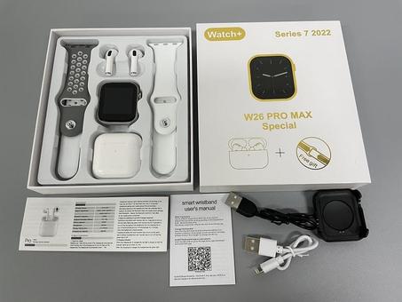 الساعة الذكية W26 Pro Max + سماعات بلوتوث