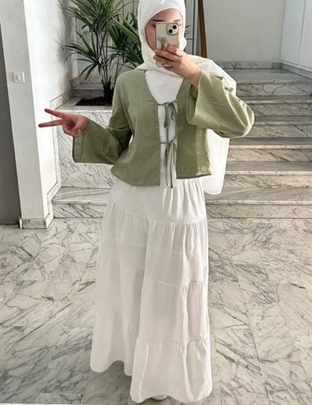 التنورة الكورية Maxi skirt