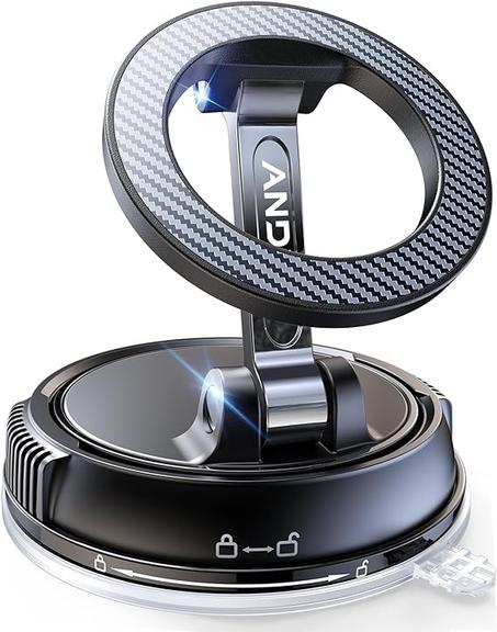 ANDERY Soporte de teléfono para automóvil Magsafe [78 libras de succión más fuerte y 2400 gf magnético] Soporte de teléfono ajustable de 360° para tu automóvil, para iPhone 17 Pro Max 16 15 1