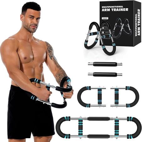 Twister - Entrenador de brazo para hombre, equipo de entrenamiento de pecho ajustable para gimnasio en casa, constructor muscular y entrenamiento de fuerza para brazos, pecho (azul rojo 20-11