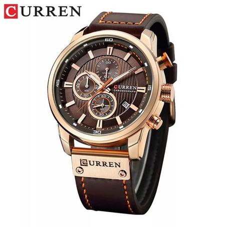 Montre Homme Curren 8291 – Chronographe Militaire Sport – Bracelet en Cuir Véritable