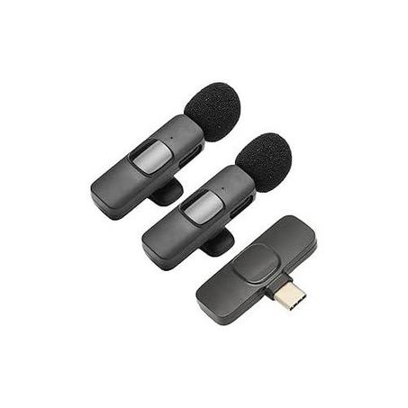 Microphone cravate sans fil Bewinner K9, microphone d'enregistrement sans fil Bluetooth, mini microphone avec clips, microphone cravate cravate 1 pour 2 pour vlog, conférence, interview