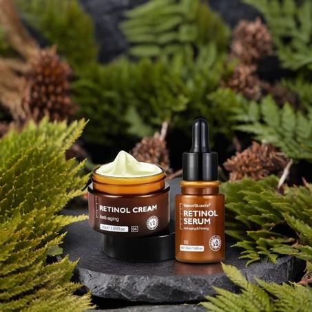 مجموعة كريم الريتينول والسيروم من فيبرانت غلامور
