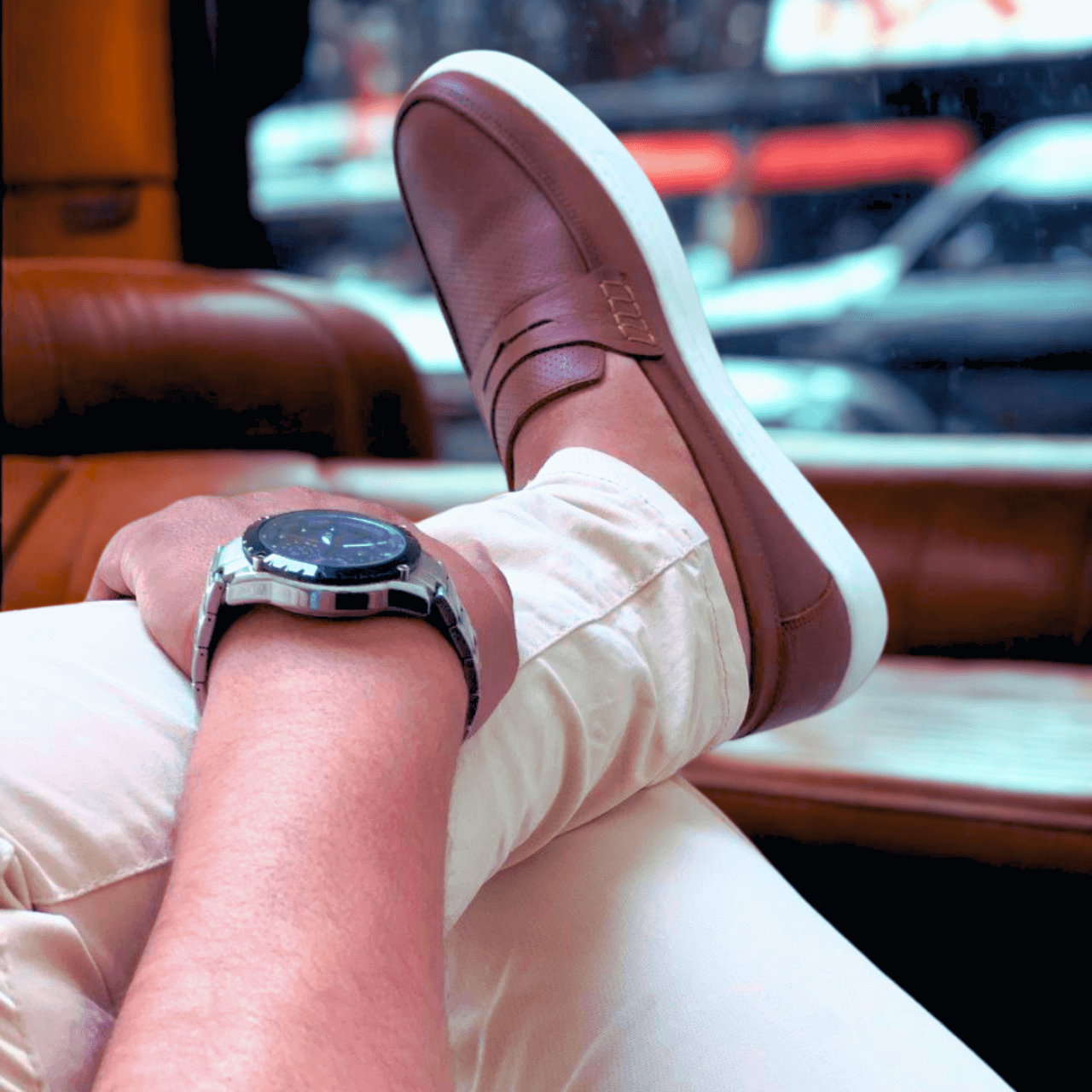 Mocassins en Cuir
