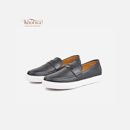 Mocassins Élégance Noire – Cuir Véritable