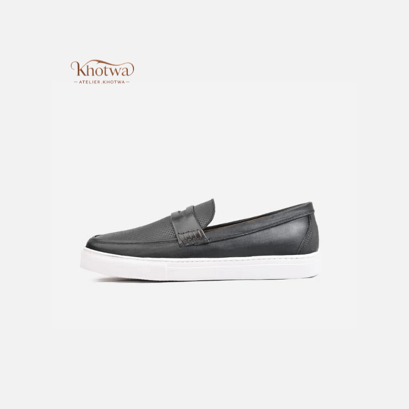 Mocassins Élégance Noire – Cuir Véritable