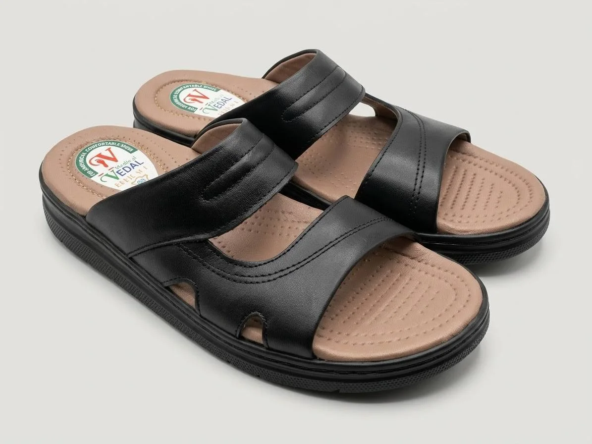 Sandale homme Médical Cuir   صندالة طبية رجالية من الجلد