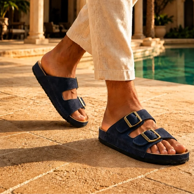 Sandales Birkenstar en Daim – Homme