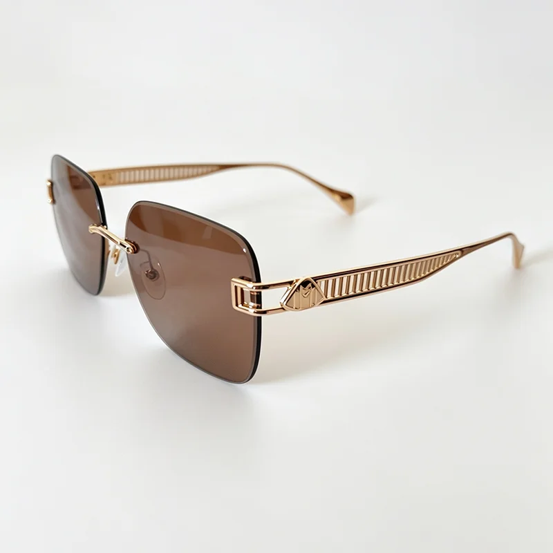 Maybakh Rimless  Brown/Gold color Photochromic UV 400