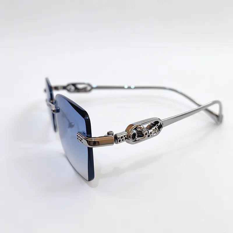 Jaguar cadre Rimless Bleu/Gris colour & Photochromic UV 400