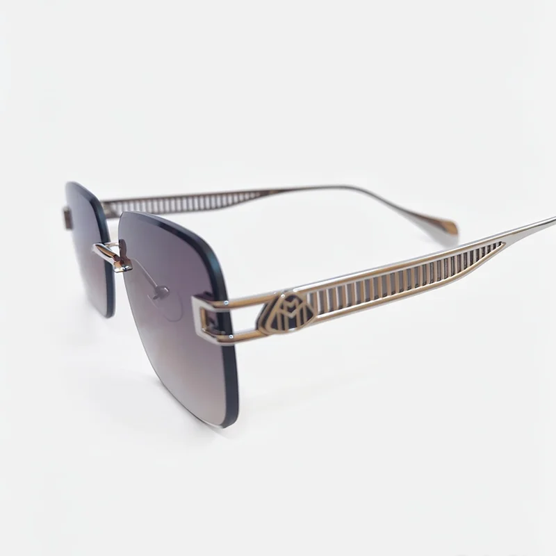 Maybakh Rimless  Porple/Gris color Photochromic UV 400
