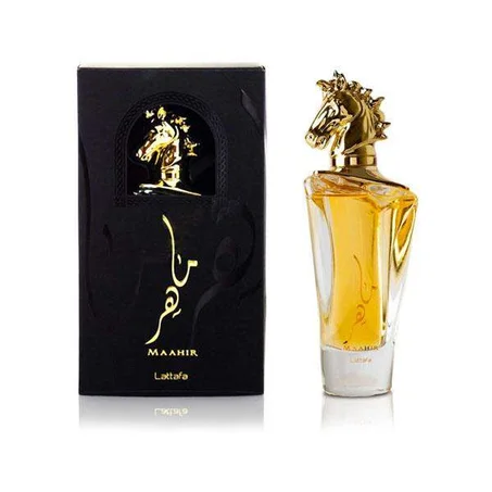 Lattafa Maahir - Edp Spray 100 ml con bolsa de regalo, la composición es flora por